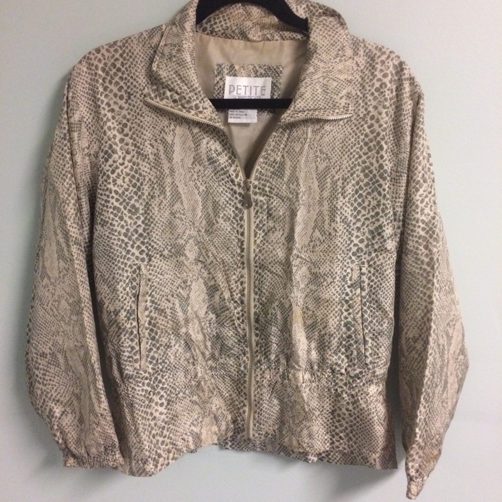 Vintage silk snake skin jacket